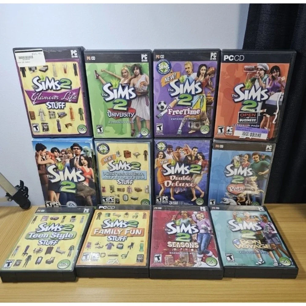 The Sims 2 PC Game Bundle of 12 Games with Manuals